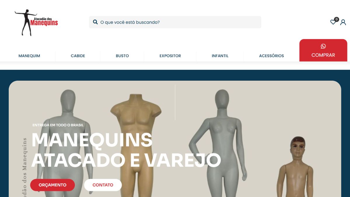 Captura do site Atacadão dos Manequins